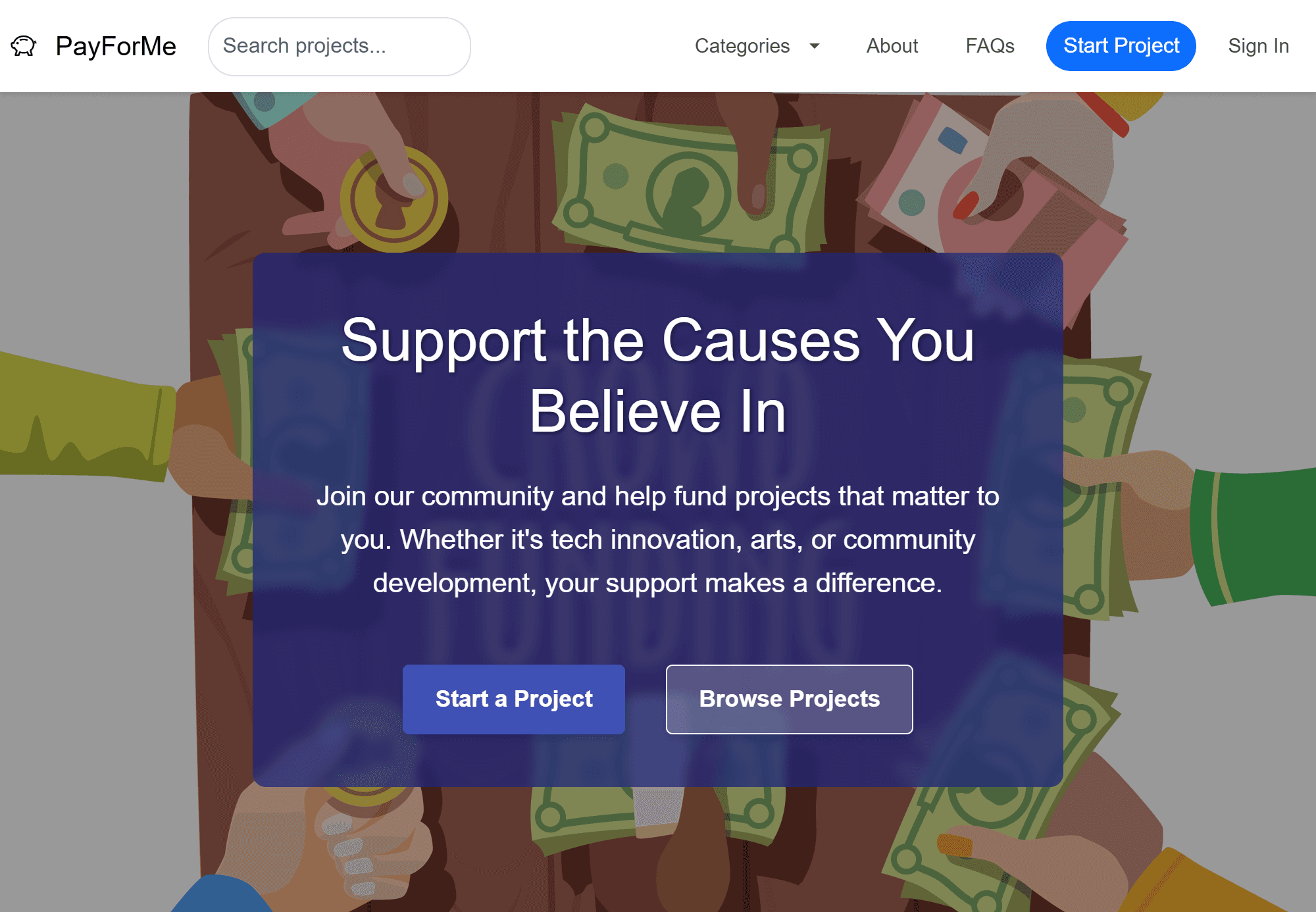 PayForMe – Online Crowdfunding App