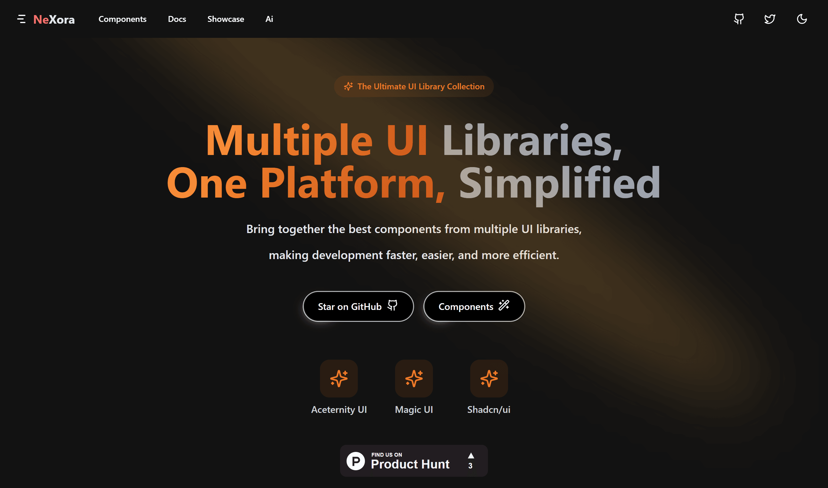 NeXora – Unified Component Explorer